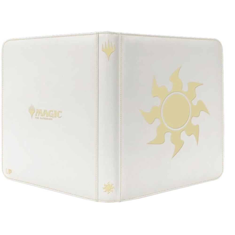 Ultra PRO MTG Plains Mana 12-Pocket Zip Binder White Gold 480 Cards